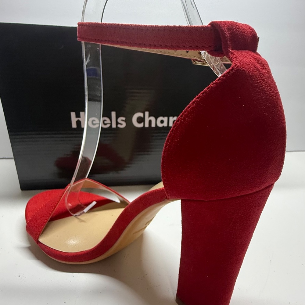 Red 4.5” block heels - Picture 4 of 8